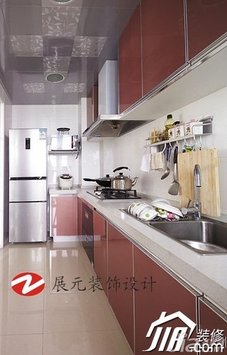 简约风格别墅温馨暖色调富裕型140平米以上厨房橱柜设计图纸