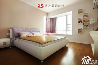 简约风格别墅温馨暖色调富裕型140平米以上卧室床效果图