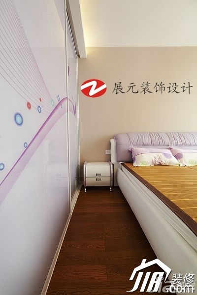 温馨,暖色调装修,富裕型装修,140平米以上装修,别墅装修,简约风格,卧室,简洁,衣柜,床头柜,展元装饰设计