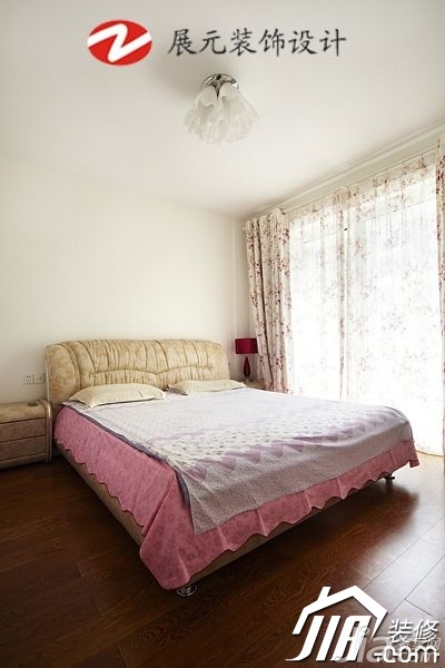 70平米装修,温馨,三居室装修,简约风格,富裕型装修,卧室,床,温馨,展元装饰设计