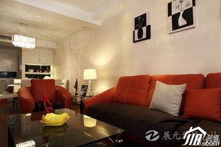 简约风格温馨富裕型90平米客厅沙发效果图
