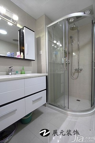 简约风格温馨富裕型90平米卫生间浴室柜效果图