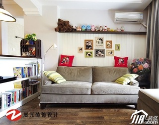 美式风格公寓温馨暖色调富裕型客厅沙发背景墙沙发图片