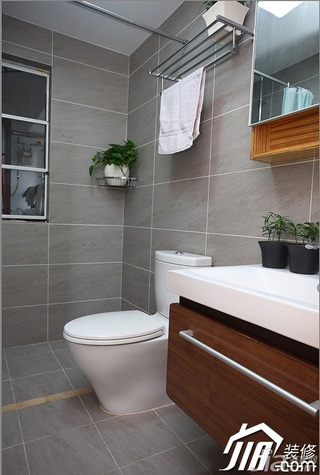 三米设计简约风格二居室经济型90平米卫生间设计图纸