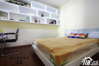 简约风格公寓温馨咖啡色富裕型卧室床效果图