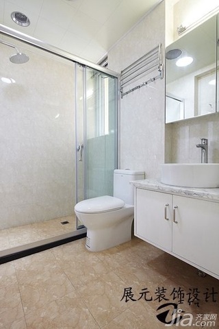 简约风格公寓白色富裕型卫生间洗手台图片