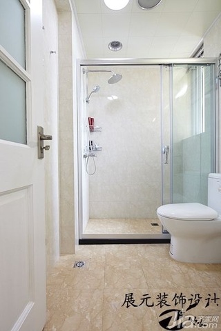简约风格公寓白色富裕型卫生间设计图
