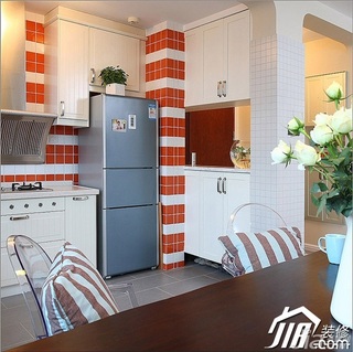 三米设计美式风格公寓富裕型厨房设计图