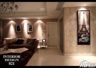 三居室时尚20万以上130平米客厅设计图纸