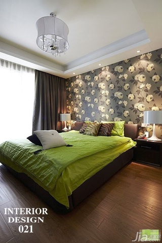 简约风格四房富裕型卧室卧室背景墙床图片