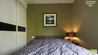 简约风格四房富裕型卧室卧室背景墙床图片