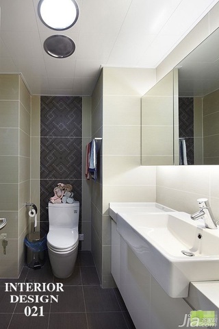 简约风格四房简洁富裕型卫生间洗手台效果图