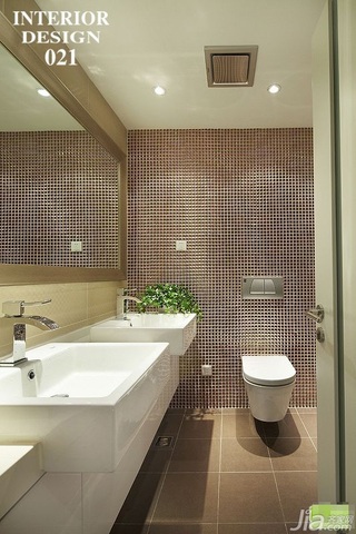 混搭风格二居室简洁富裕型卫生间洗手台图片