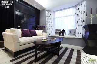 混搭风格二居室富裕型70平米客厅飘窗沙发图片