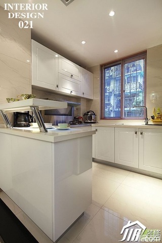 混搭风格二居室富裕型70平米厨房橱柜设计图纸