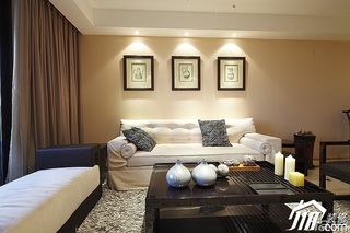 公寓时尚暖色调富裕型140平米以上客厅窗帘图片