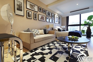 公寓时尚暖色调富裕型140平米以上客厅照片墙沙发图片