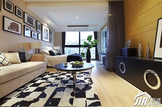 公寓时尚暖色调富裕型140平米以上客厅照片墙沙发效果图