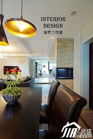 简约风格公寓时尚白色富裕型100平米餐厅餐桌效果图