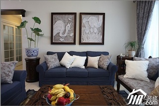 三米设计混搭风格公寓富裕型130平米客厅沙发效果图