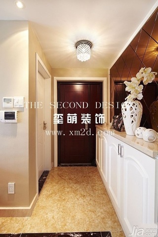 简约风格公寓简洁冷色调富裕型130平米玄关鞋柜图片