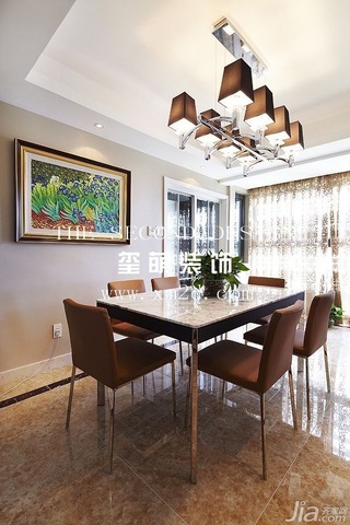 简约风格公寓冷色调富裕型130平米餐厅餐厅背景墙餐桌图片