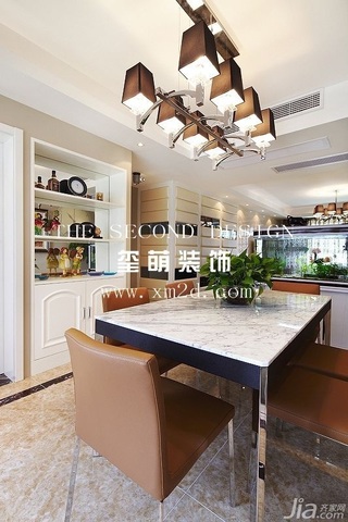 简约风格公寓冷色调富裕型130平米餐厅餐桌效果图