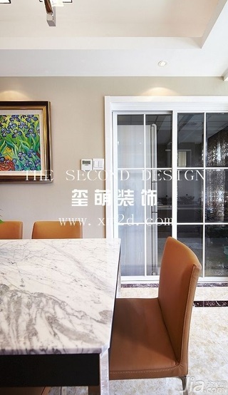 简约风格公寓冷色调富裕型130平米餐厅装修图片