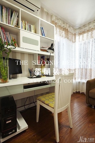 简约风格公寓冷色调富裕型130平米书房书桌效果图