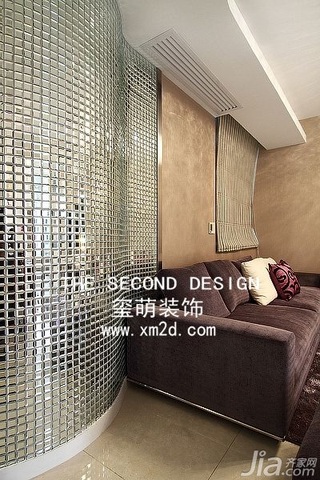 欧式风格公寓时尚咖啡色富裕型110平米客厅沙发背景墙沙发效果图