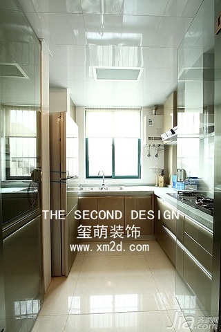欧式风格公寓时尚咖啡色富裕型110平米厨房橱柜安装图