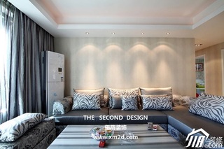简约风格公寓大气富裕型130平米客厅沙发图片
