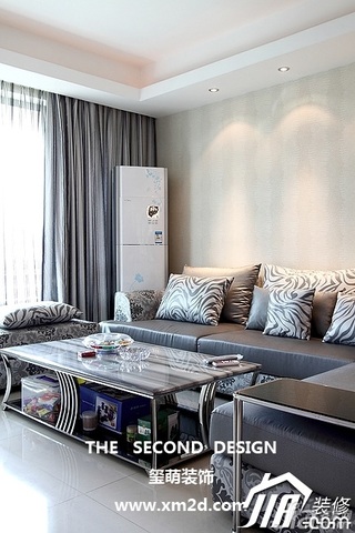 简约风格公寓大气富裕型130平米客厅沙发图片