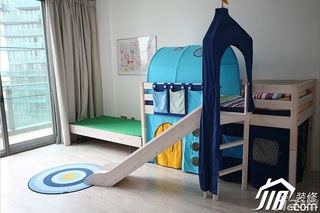 三米设计简约风格公寓经济型130平米儿童房儿童床效果图