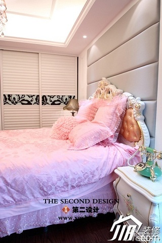 欧式风格奢华金色豪华型140平米以上卧室床效果图