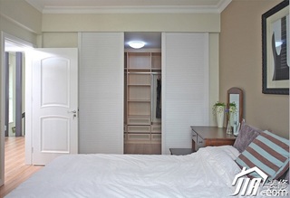 三米设计简约风格复式富裕型卧室衣柜效果图