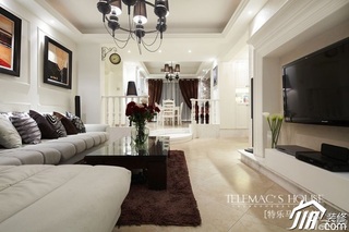 混搭风格公寓时尚米色富裕型140平米以上客厅沙发效果图