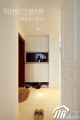 新古典风格公寓时尚暖色调富裕型140平米以上玄关鞋柜图片