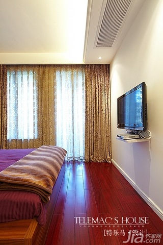 新古典风格公寓温馨暖色调富裕型140平米以上卧室设计图纸