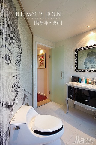 新古典风格公寓暖色调富裕型140平米以上卫生间浴室柜效果图