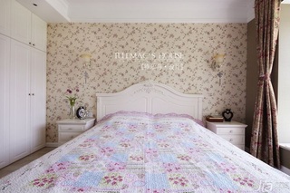 田园风格公寓温馨富裕型140平米以上卧室床效果图