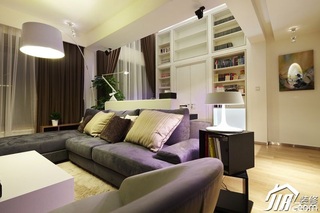 简约风格公寓大气褐色富裕型客厅灯具效果图
