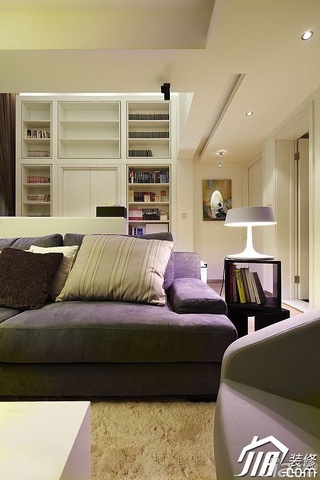 简约风格公寓大气褐色富裕型客厅沙发图片