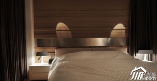 简约风格公寓大气褐色富裕型卧室床图片