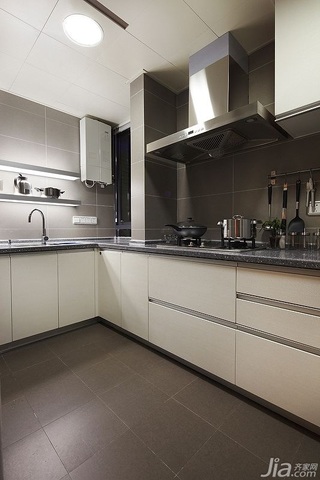 简约风格公寓大气褐色富裕型厨房橱柜设计图纸