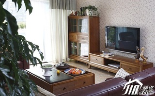三米设计美式乡村风格公寓富裕型130平米客厅茶几图片