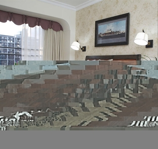三米设计美式风格二居室经济型130平米餐厅餐桌图片
