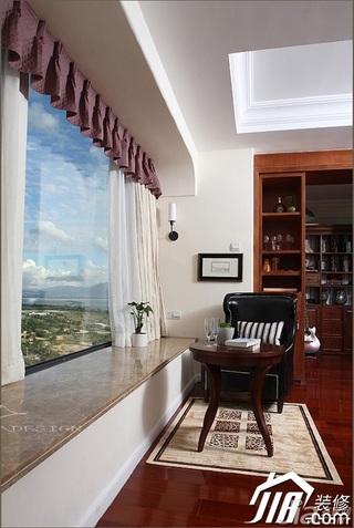 三米设计美式风格二居室经济型130平米过道沙发效果图