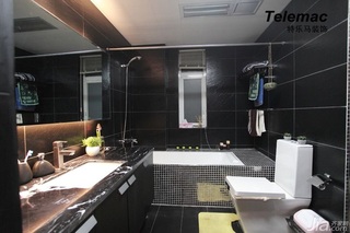 二居室时尚褐色富裕型140平米以上卫生间洗手台图片