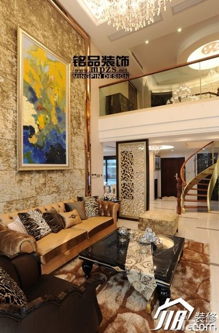 新古典风格别墅豪华型客厅沙发背景墙沙发效果图